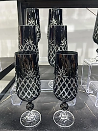 Full siyah el kesmesi kahve yanı bardağı