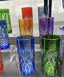 Altılı renkli el kesmesi kahve yanı bardağı