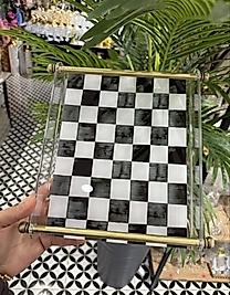 Dama Pleksi tek kişilik sunum tepsisi