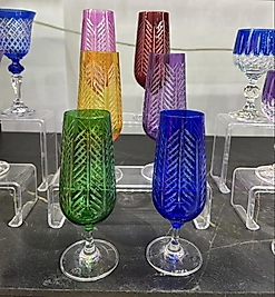 Altılı renkli el kesmesi kahve yanı bardağı