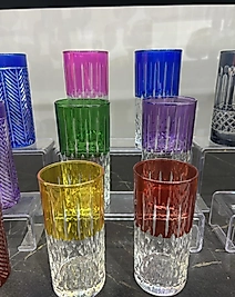 Altılı renkli el kesmesi kahve yanı bardağı