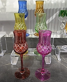 Altılı renkli Kahve yanı bardağı