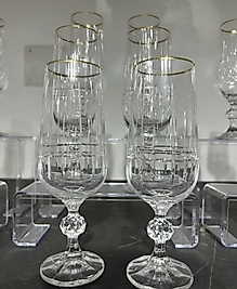 Altılı kristal el kesmesi kahve yanı bardağı