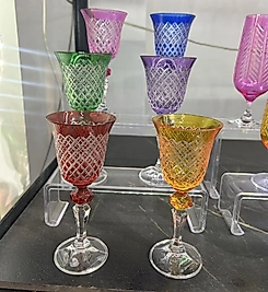 Altılı renkli el kesmesi kahve yanı bardağı