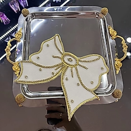 Beyaz taşlı fiyonk sunum peçetesi (Adet)