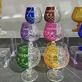 Altılı renkli el kesmesi kahve yanı bardağı