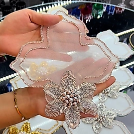 İpek tül gümüş sunum peçetesi(Adet)