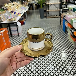 24k altın kaplama fincan takımı