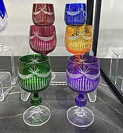 Altılı renkli el kesmesi kahve yanı bardağı