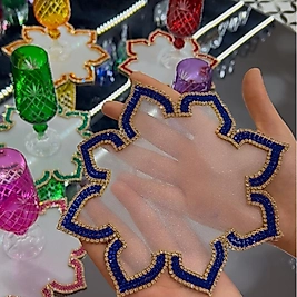 6 lı taşlı sunum peçetesi