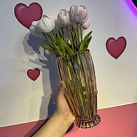 Bal rengi kristal cam vazo