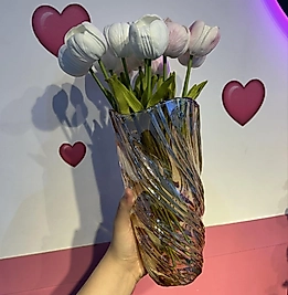 Bal rengi kristal cam vazo