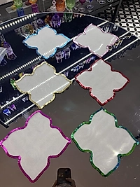 6 lı renkli sunum peçetesi