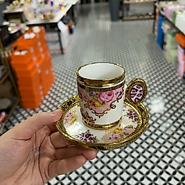 Leopar desenli fincan takımı