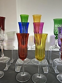 Altılı renkli el kesmesi kahve yanı bardağı