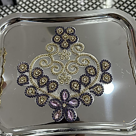 Kabartmalı taşlı sunum peçetesi adeti