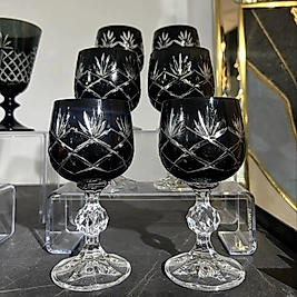 Full siyah el kesmesi kahve yanı bardağı