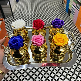 6 adet gül kovası