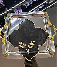 Siyah taşlı Burçak sunum peçetesi (Adet)