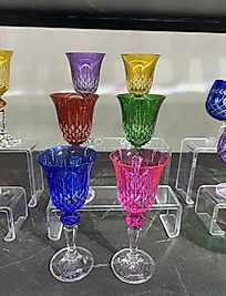 Altılı renkli el kesmesi kahve yanı bardağı