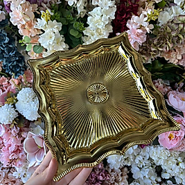 Kare gold tepsi