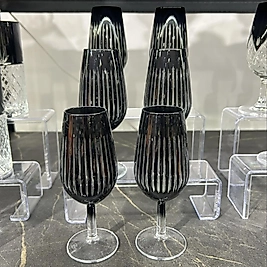 Full siyah el kesmesi kahve yanı bardağı