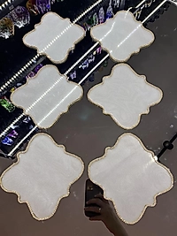 6 lı beyaz sunum peçetesi