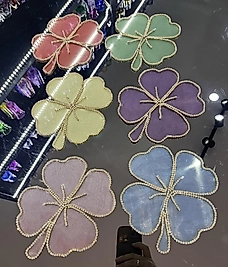 Renkli yonca sunum peçetesi (6lı )