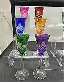 Altılı renkli el kesmesi kahve yanı bardağı